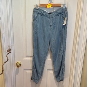 Blue Saks fifth Avenue NWT 100% tencel blue cargo pants